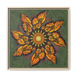 Monarch Butterfly Mandala - Framed Canvas