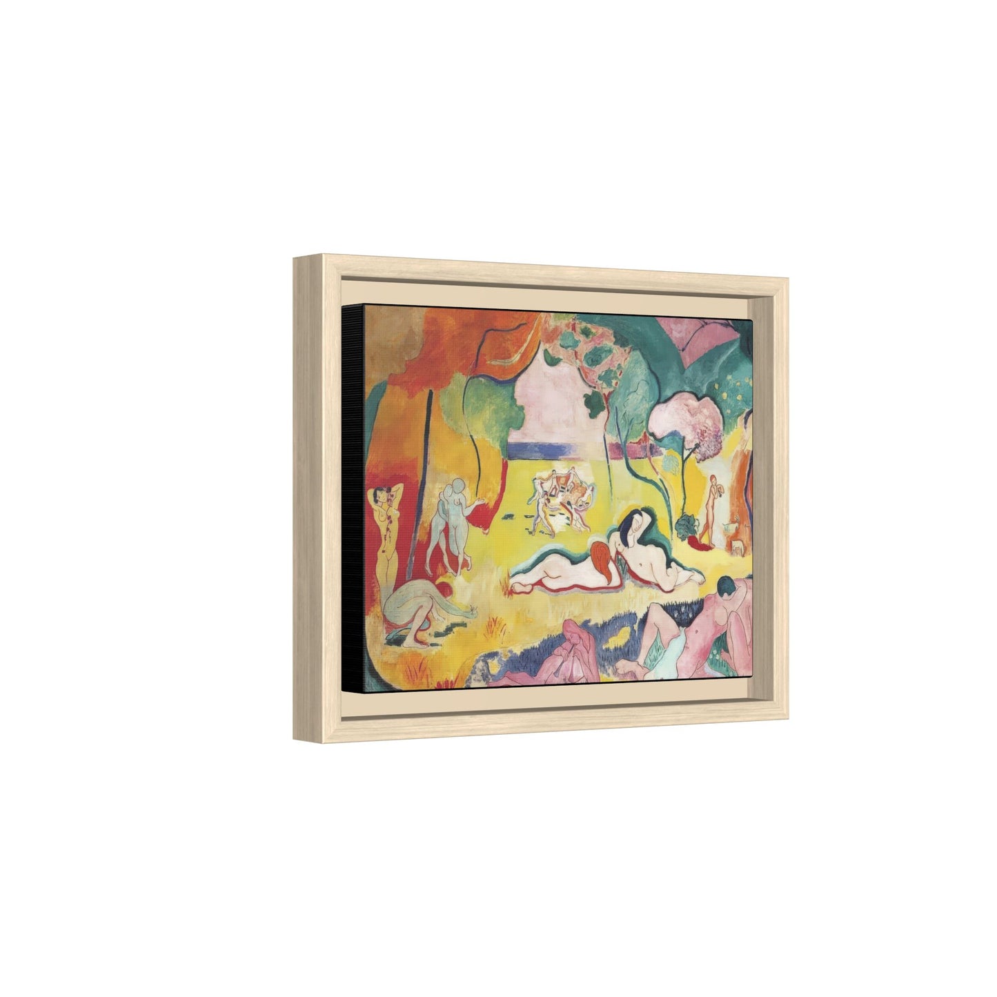Matisse, Henri - The Joy of Life (1905) - Matte Canvas, Framed