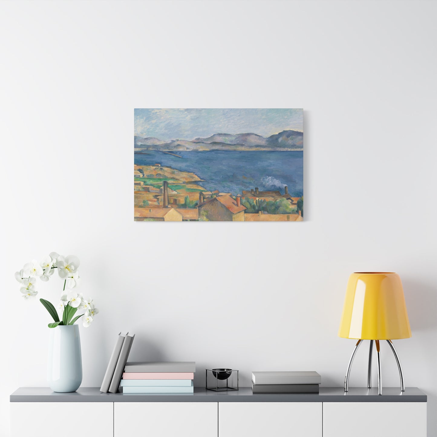 Cézanne, Paul - The Bay of Marseille, Seen from L'Estaque (1885) - Canvas Block, unframed