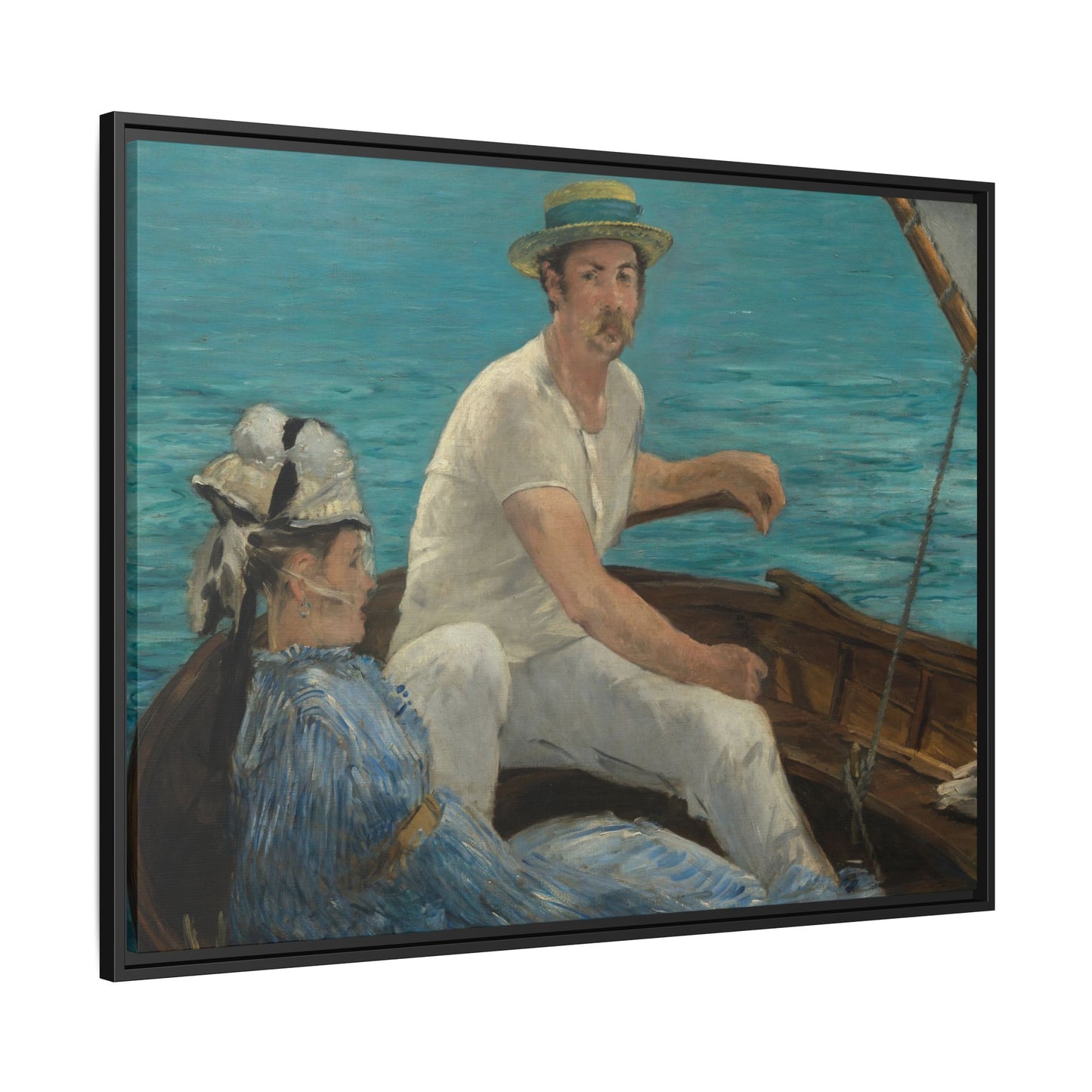 Manet, Édouard - Boating (1874) - Matte Canvas, Framed