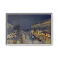 Pissarro, Camille - The Boulevard Montmartre At Night (1897) - Matte Canvas, Framed
