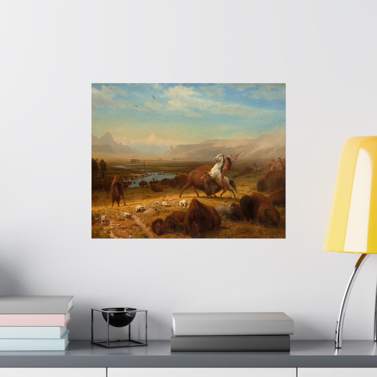 Bierstadt, Albert - The Last of the Buffalo  (1888) - Satin Posters