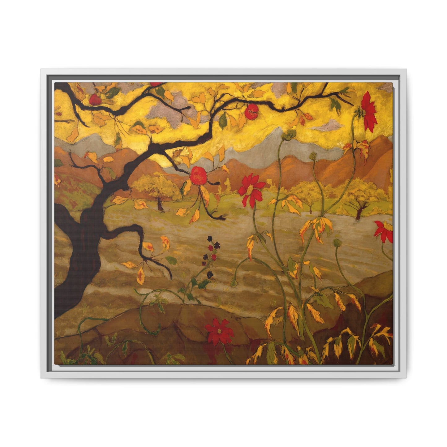 Ranson, Paul - Apple Tree with Red Fruit (1902) - Matte Canvas, Framed