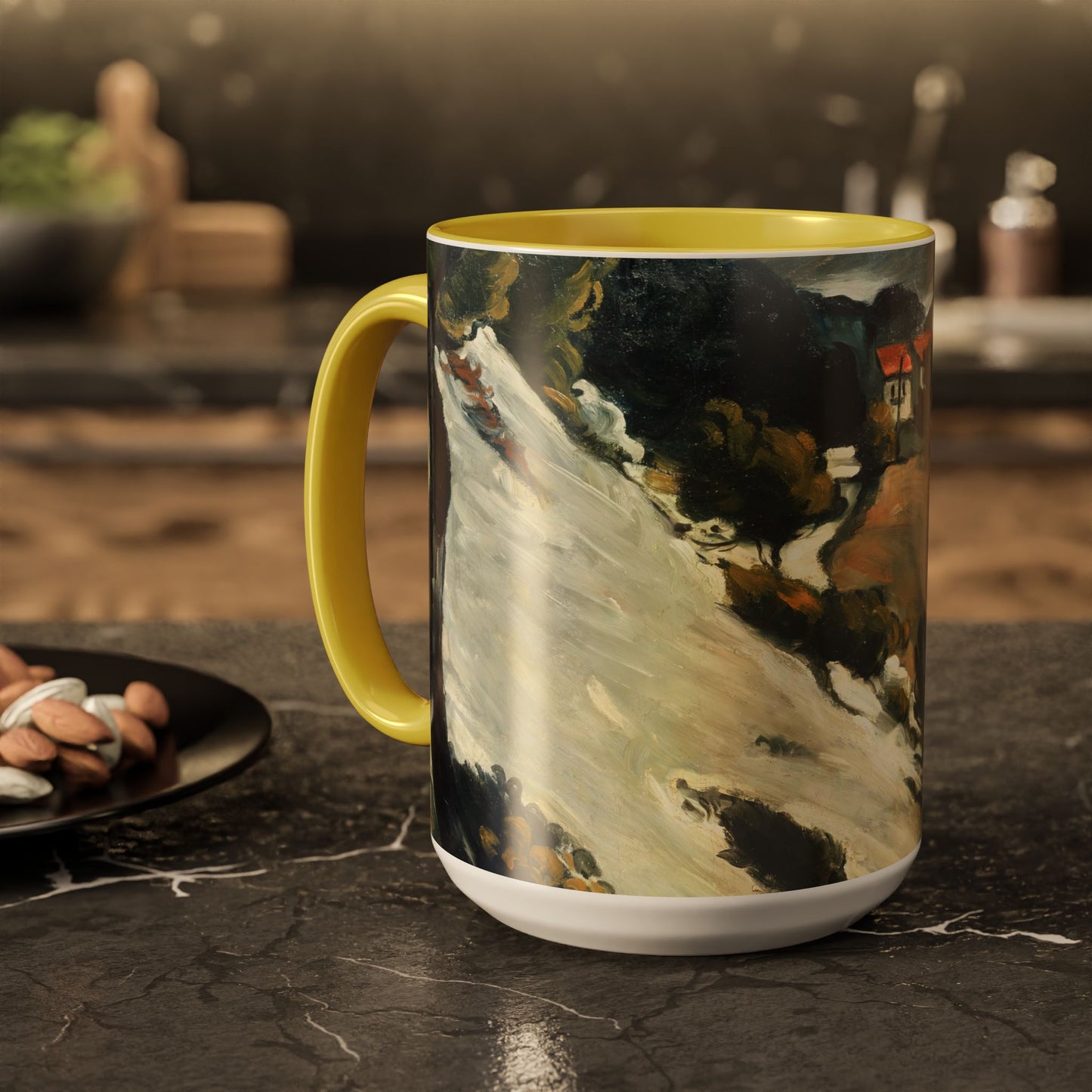 Cézanne, Paul - A Modern Olympia (1874) - Colorful Accent Mugs