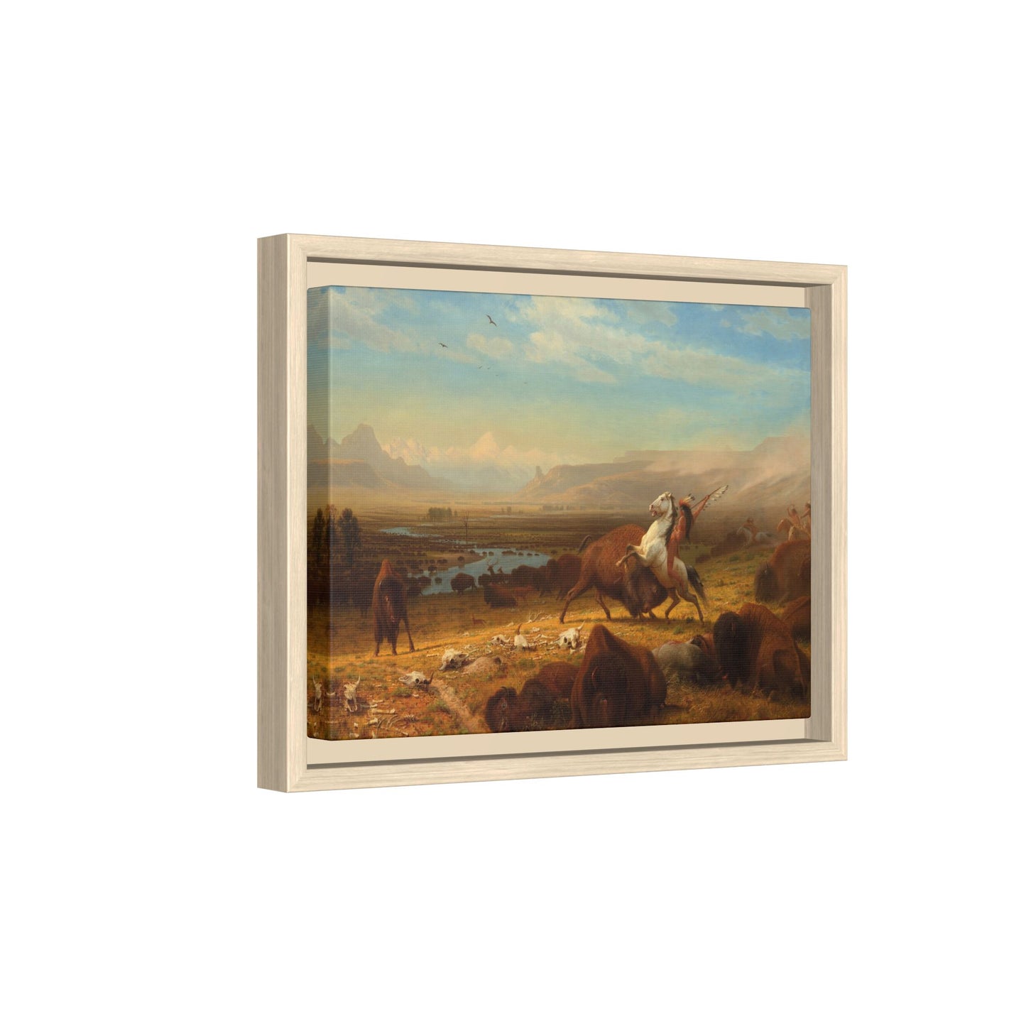 Bierstadt, Albert - The Last of the Buffalo  (1888) - Matte Canvas, Framed