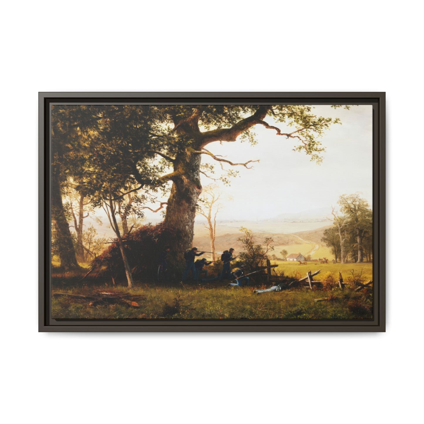 Bierstadt, Albert -  Guerrilla Warfare (1861) - Matte Canvas, Framed
