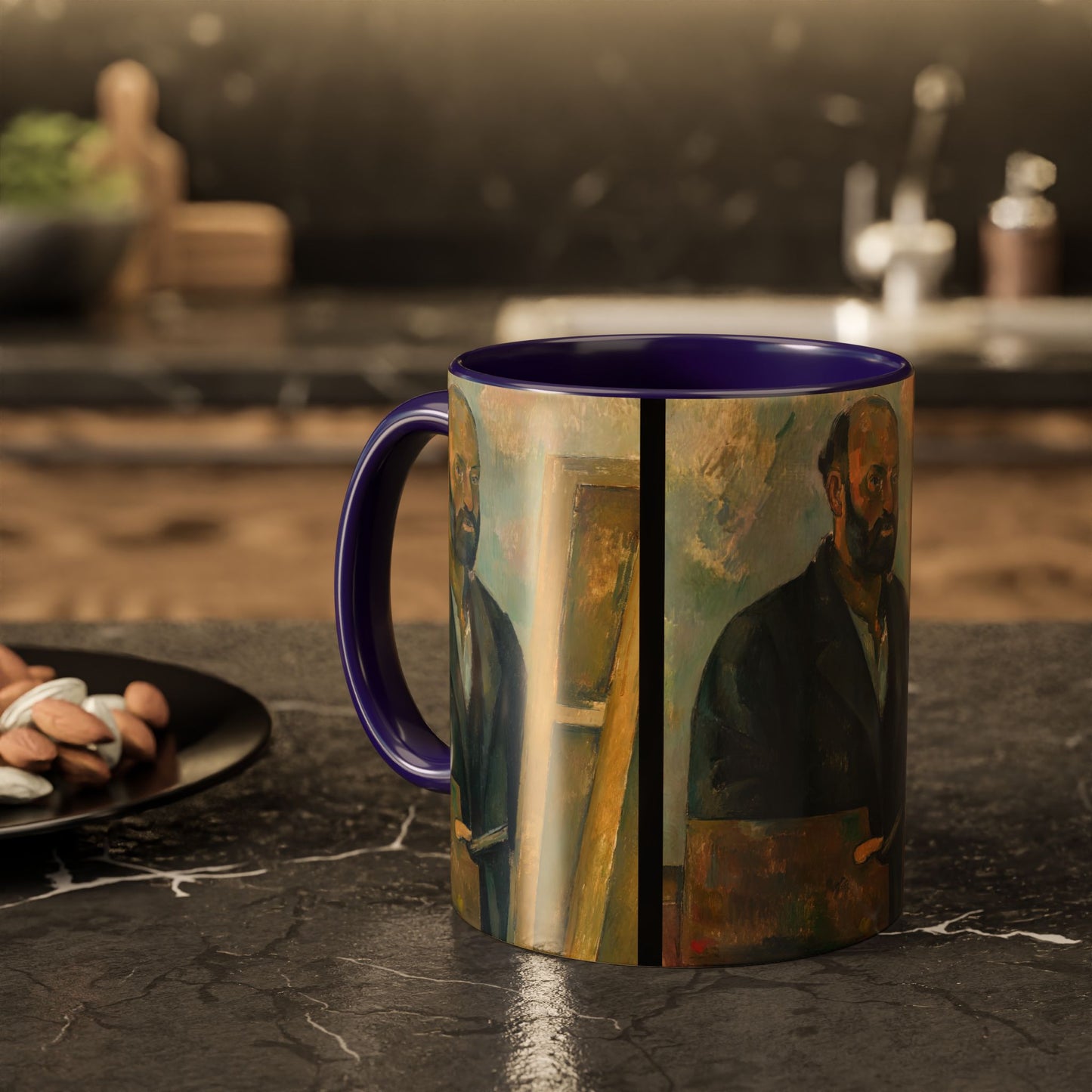Cézanne, Paul - Portrait of the Artist with a Palette (1890) - Colorful Accent Mugs