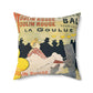 Toulouse-Lautrec, Henri - Moulin Rouge - La Goulue (1891) - Suede Square Pillow