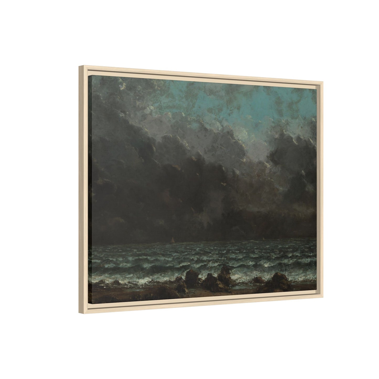 Courbet, Gustave - The Sea (1865) - Matte Canvas, Framed
