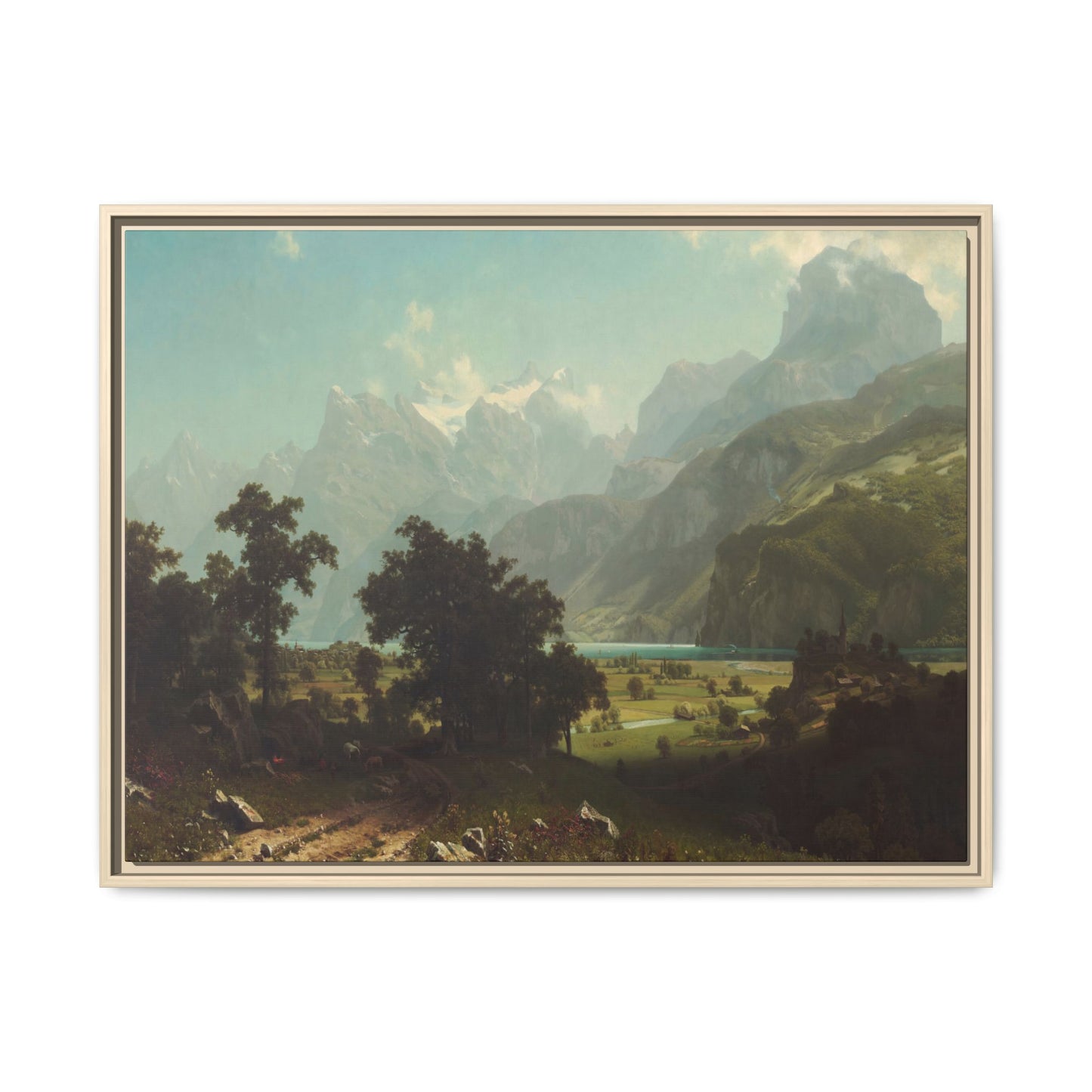 Bierstadt, Albert - Lake Lucerne (1858) - Matte Canvas, Framed
