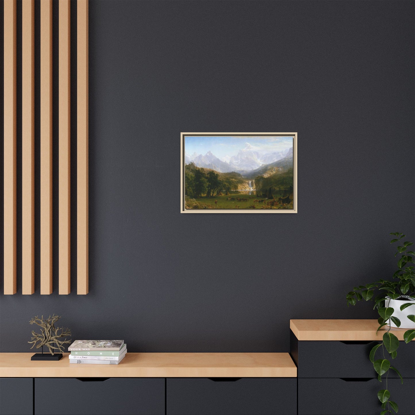 Bierstadt, Albert - The Rocky Mountains, Lander’s Peak (1863) - Matte Canvas, Framed