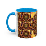 Lion Summer Mandala - Colorful Accent Mugs