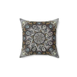 Memento Mori Mandala - Suede Square Pillow