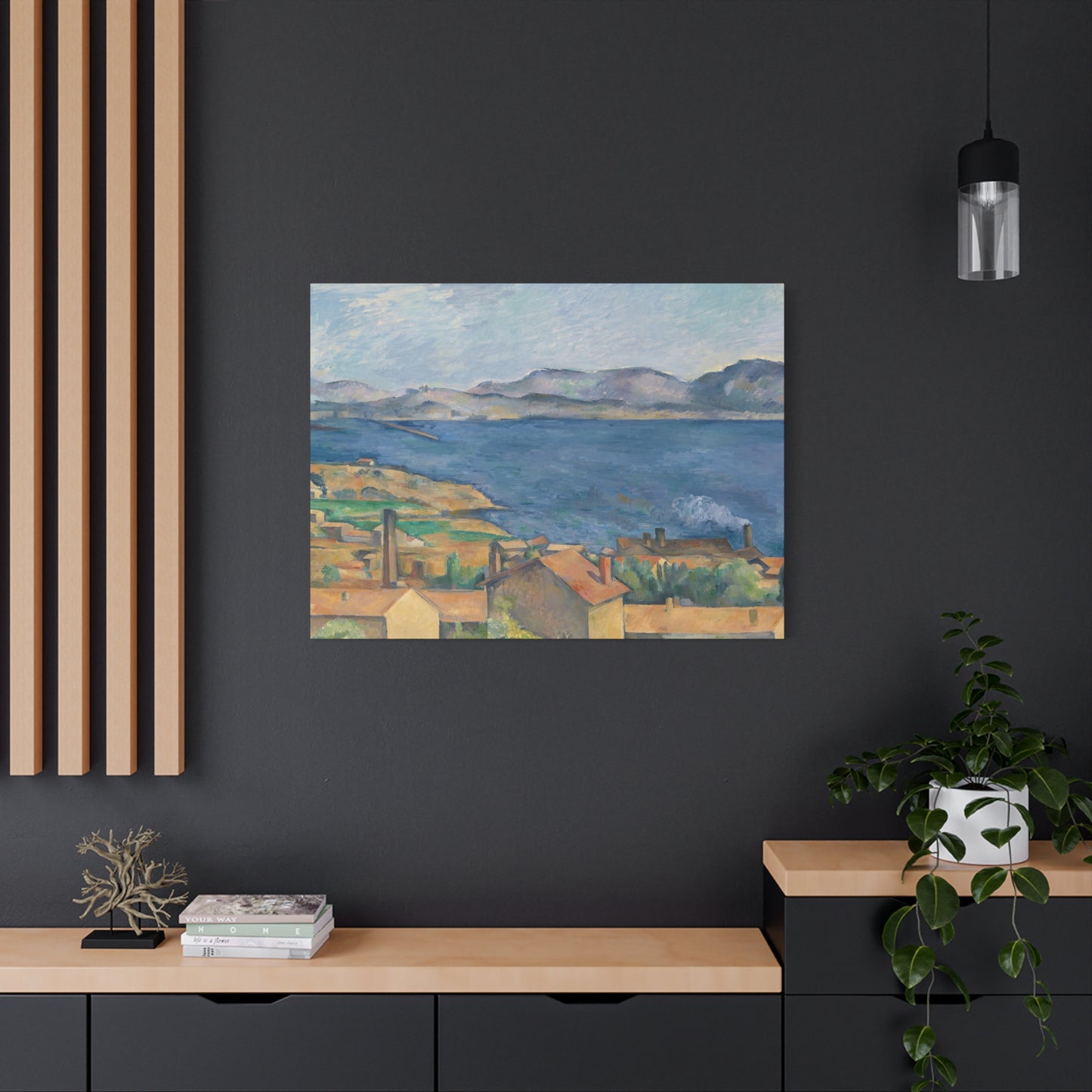 Cézanne, Paul - The Bay of Marseille, Seen from L'Estaque (1885) - Canvas Block, unframed