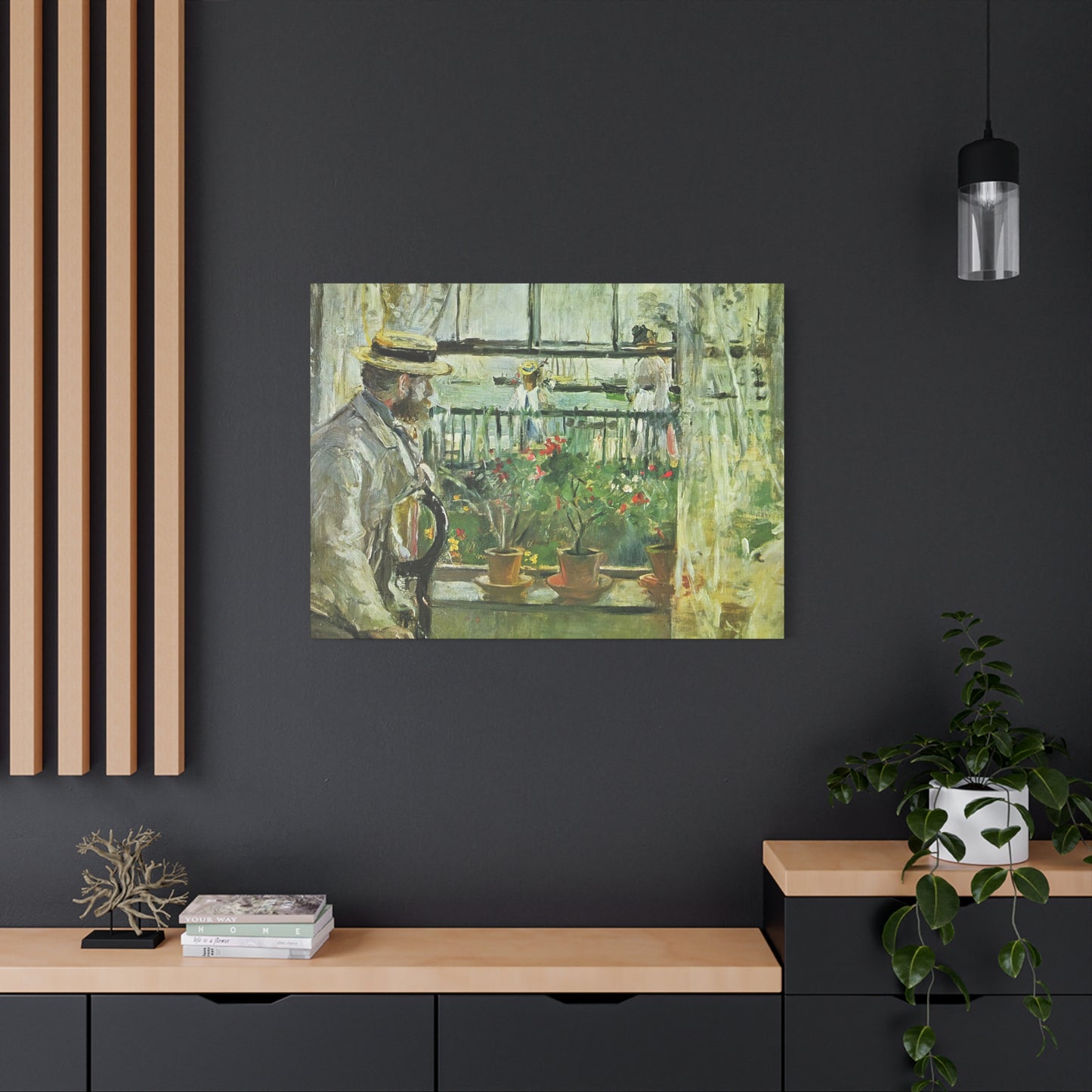 Morisot, Berthe - Eugene Manet on the Isle of Wight (1875) - Canvas Block, unframed