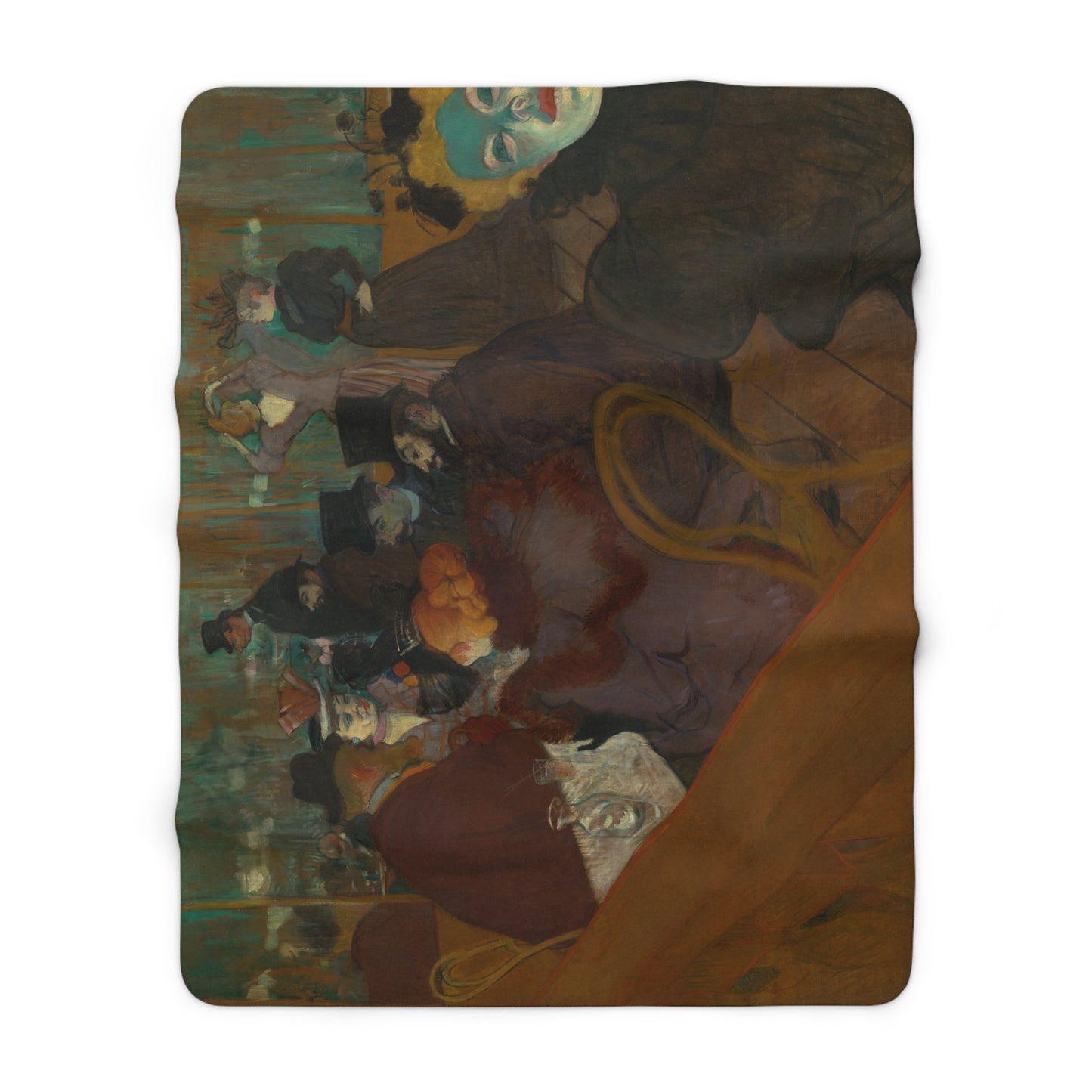 Toulouse-Lautrec, Henri - At the Moulin Rouge (1892) - Sherpa Fleece Blanket