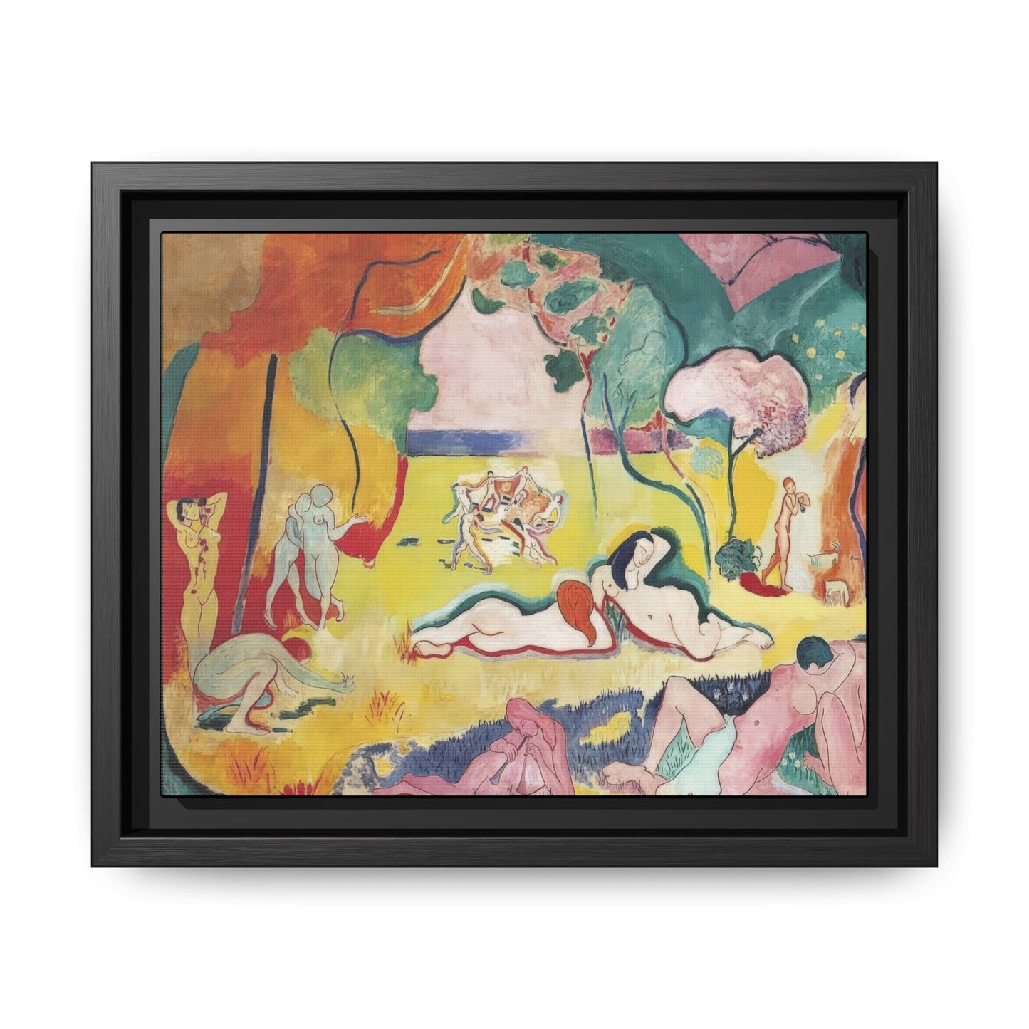 Matisse, Henri - The Joy of Life (1905) - Matte Canvas, Framed