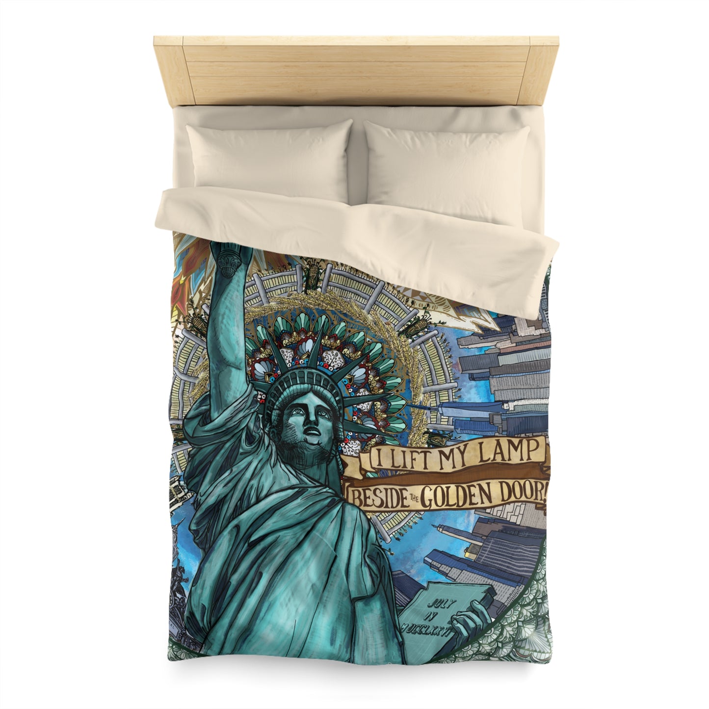Pacio, Adam - Liberty Mandala - Microfiber Duvet Cover