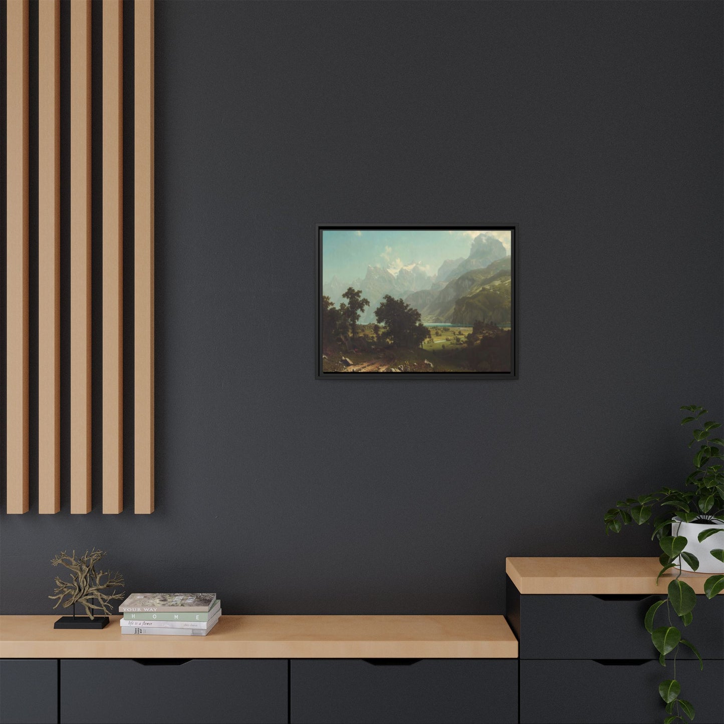 Bierstadt, Albert - Lake Lucerne (1858) - Matte Canvas, Framed