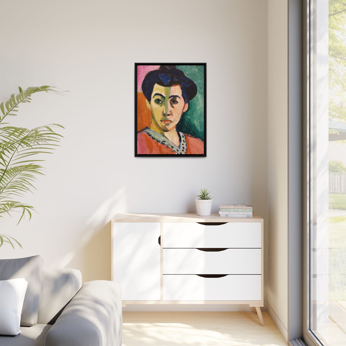Matisse, Henri - The Green Stripe (1905) - Matte Canvas, Framed