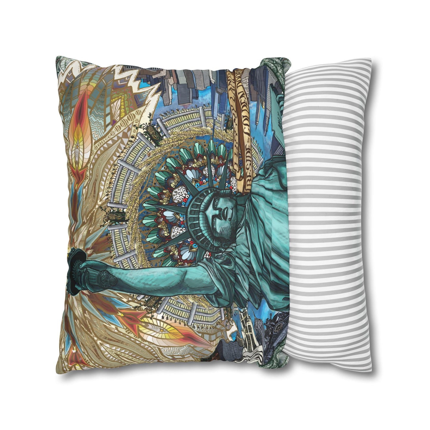 Pacio, Adam - Liberty Mandala - Suede Square Pillowcase