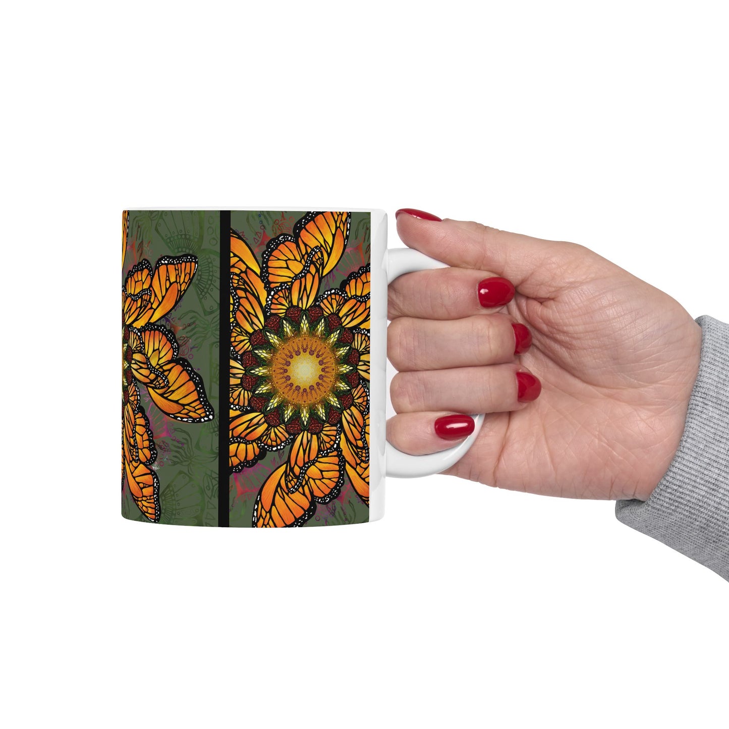Pacio, Adam - Monarch Butterfly Mandala - Ceramic Mug