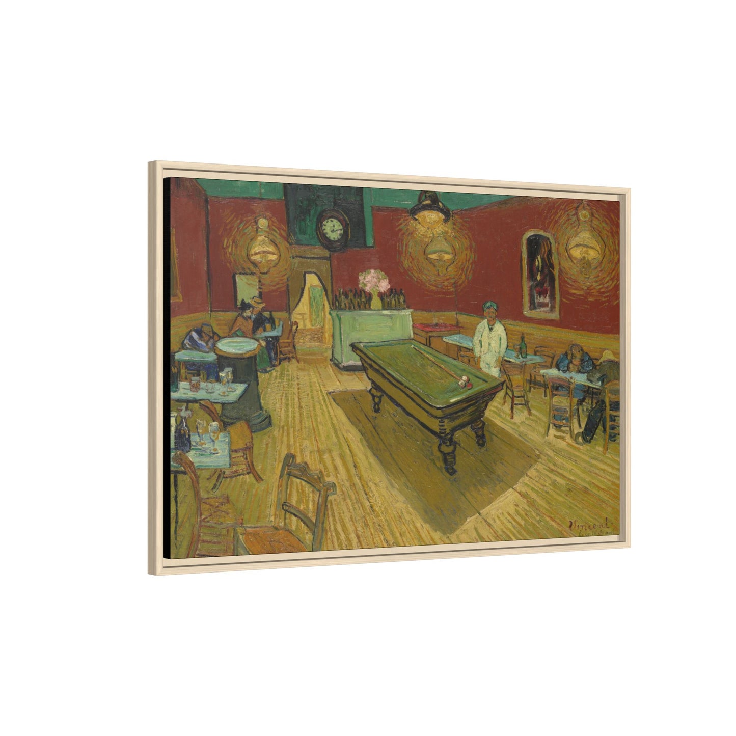 Van Gogh, Vincent - The Night Cafe (1888) - Matte Canvas, Framed