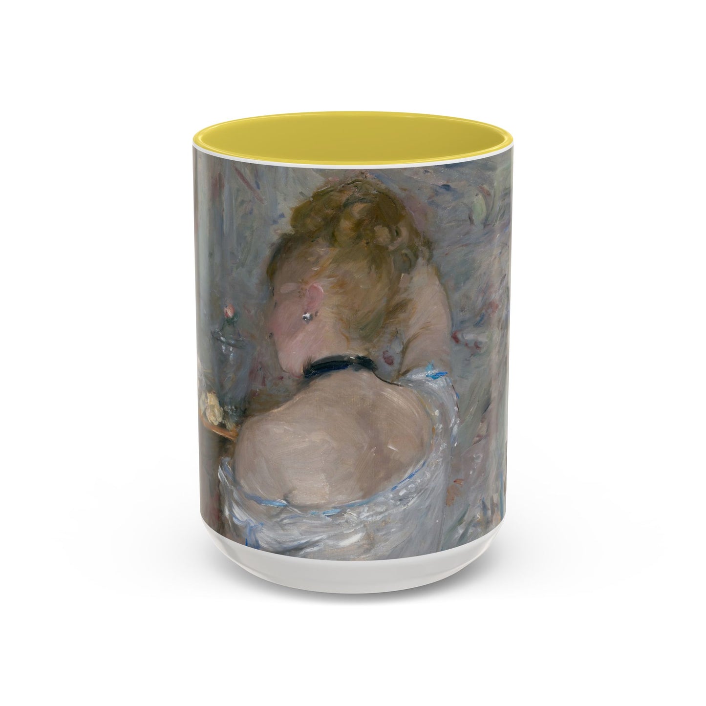 Morisot, Berthe - Woman at Her Toilette (1880) - Colorful Accent Mugs