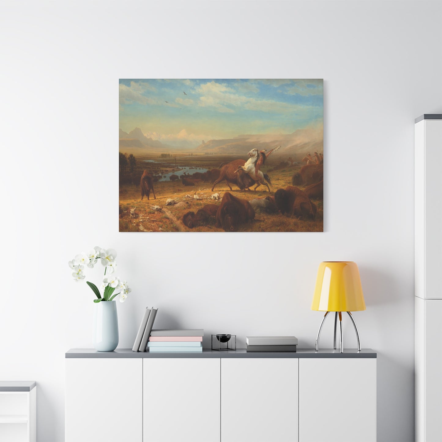 Bierstadt, Albert - The Last of the Buffalo  (1888) - Canvas Block, unframed