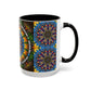 Pacio, Adam - Emerald Arrows Mandala - Colorful Accent Mugs