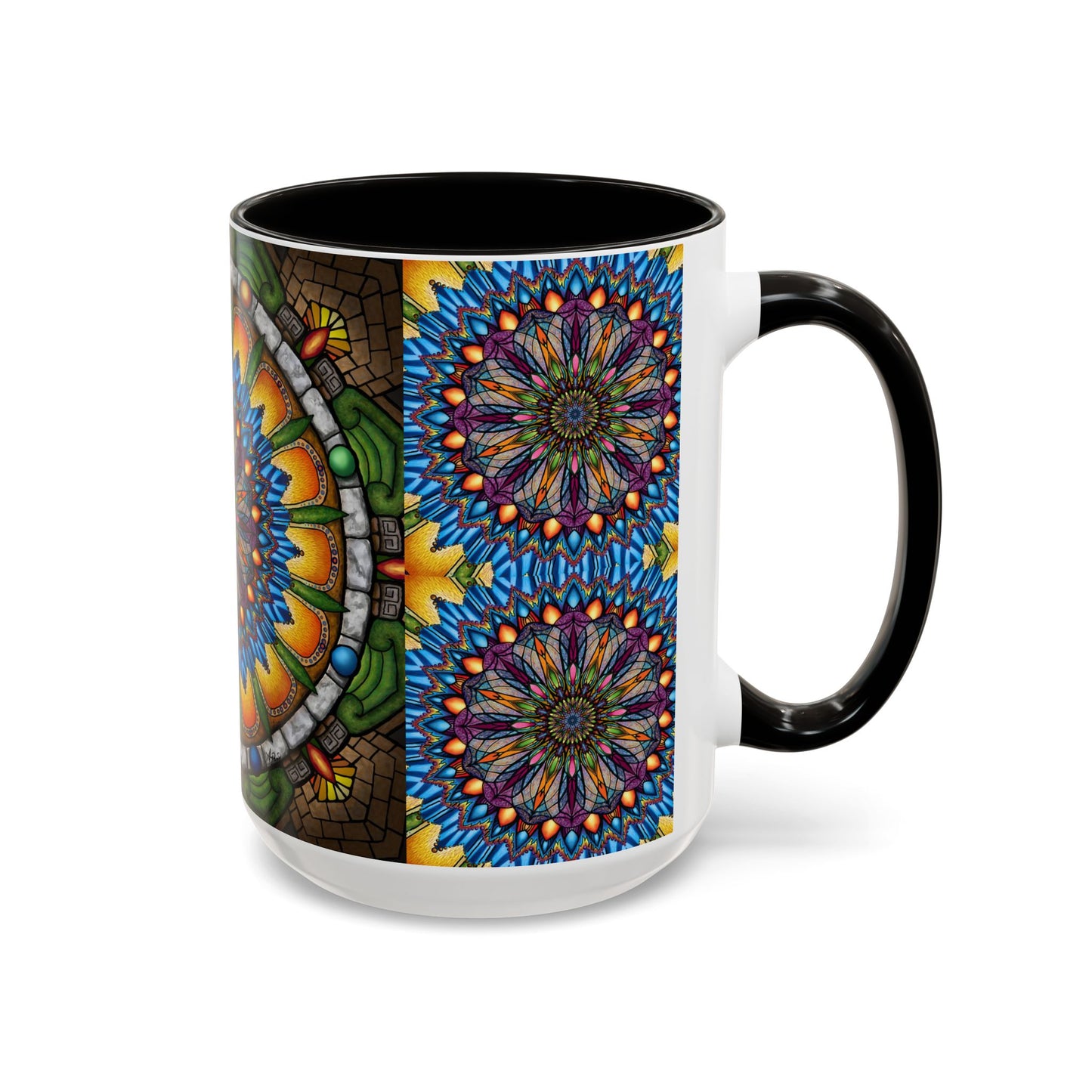 Pacio, Adam - Emerald Arrows Mandala - Colorful Accent Mugs