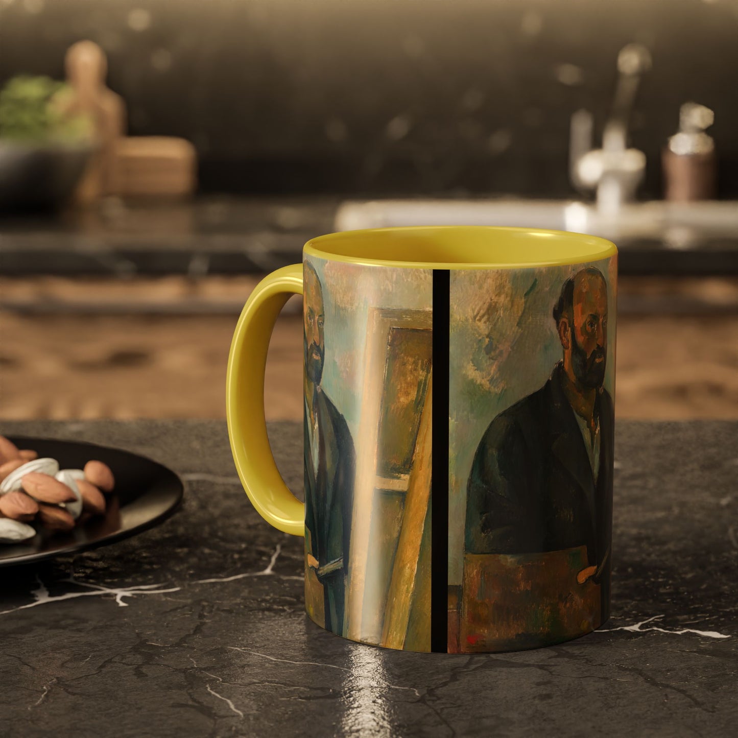 Cézanne, Paul - Portrait of the Artist with a Palette (1890) - Colorful Accent Mugs