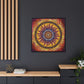 Solar Disc Mandala - Framed Matte Canvas