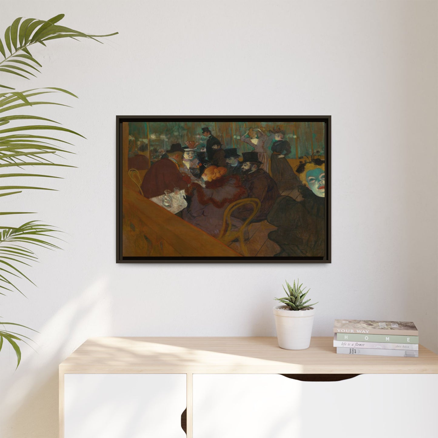 Toulouse-Lautrec, Henri - At the Moulin Rouge (1892) - Matte Canvas, Framed