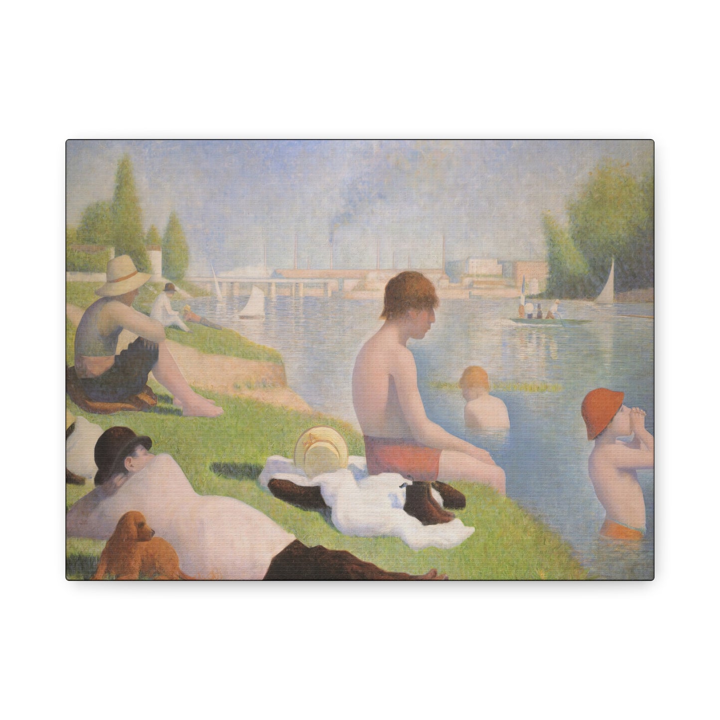 Seurat, Georges - Bathers at Asnières (1884) - Canvas Block, unframed