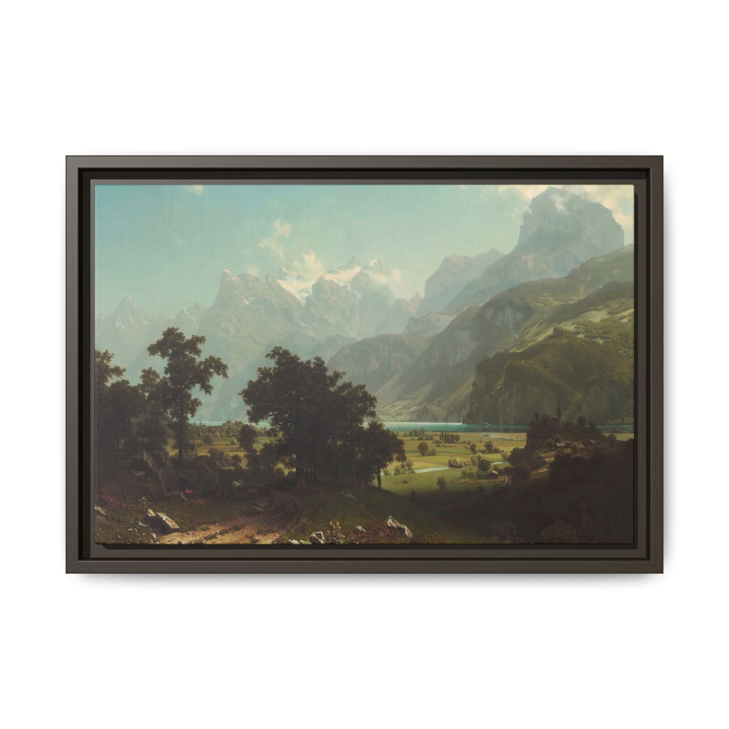 Bierstadt, Albert - Lake Lucerne (1858) - Matte Canvas, Framed
