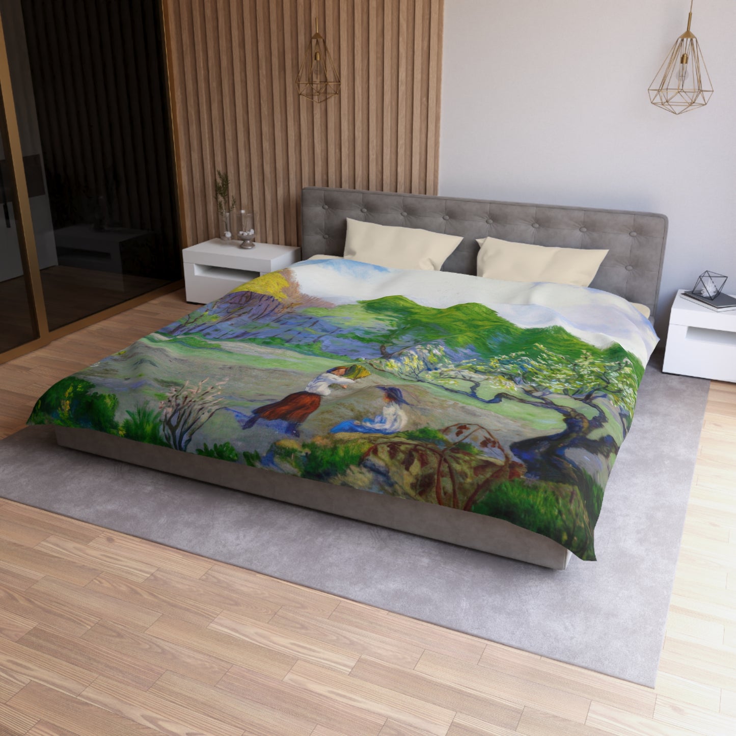 Ranson, Paul - Picking Flowers (1890) - Microfiber Duvet Cover