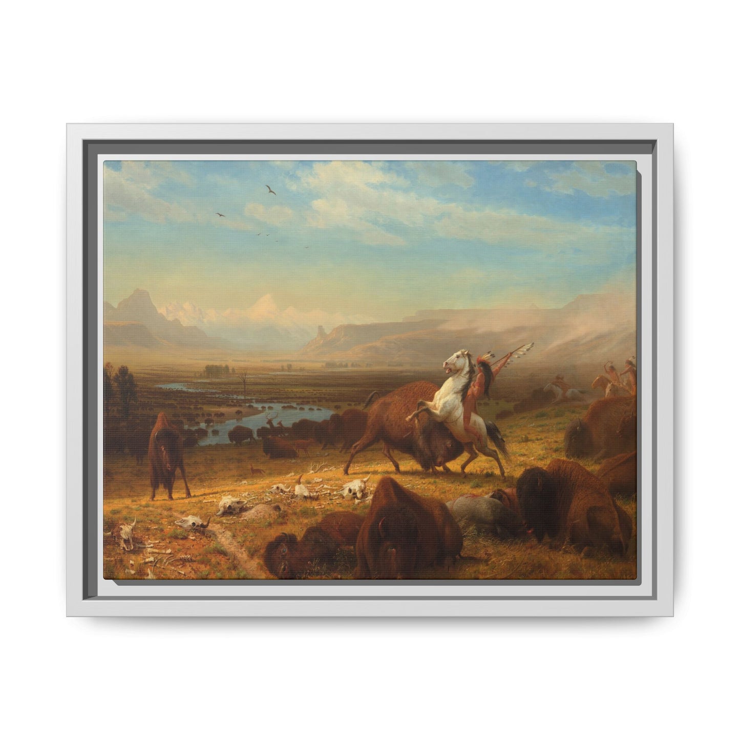Bierstadt, Albert - The Last of the Buffalo  (1888) - Matte Canvas, Framed