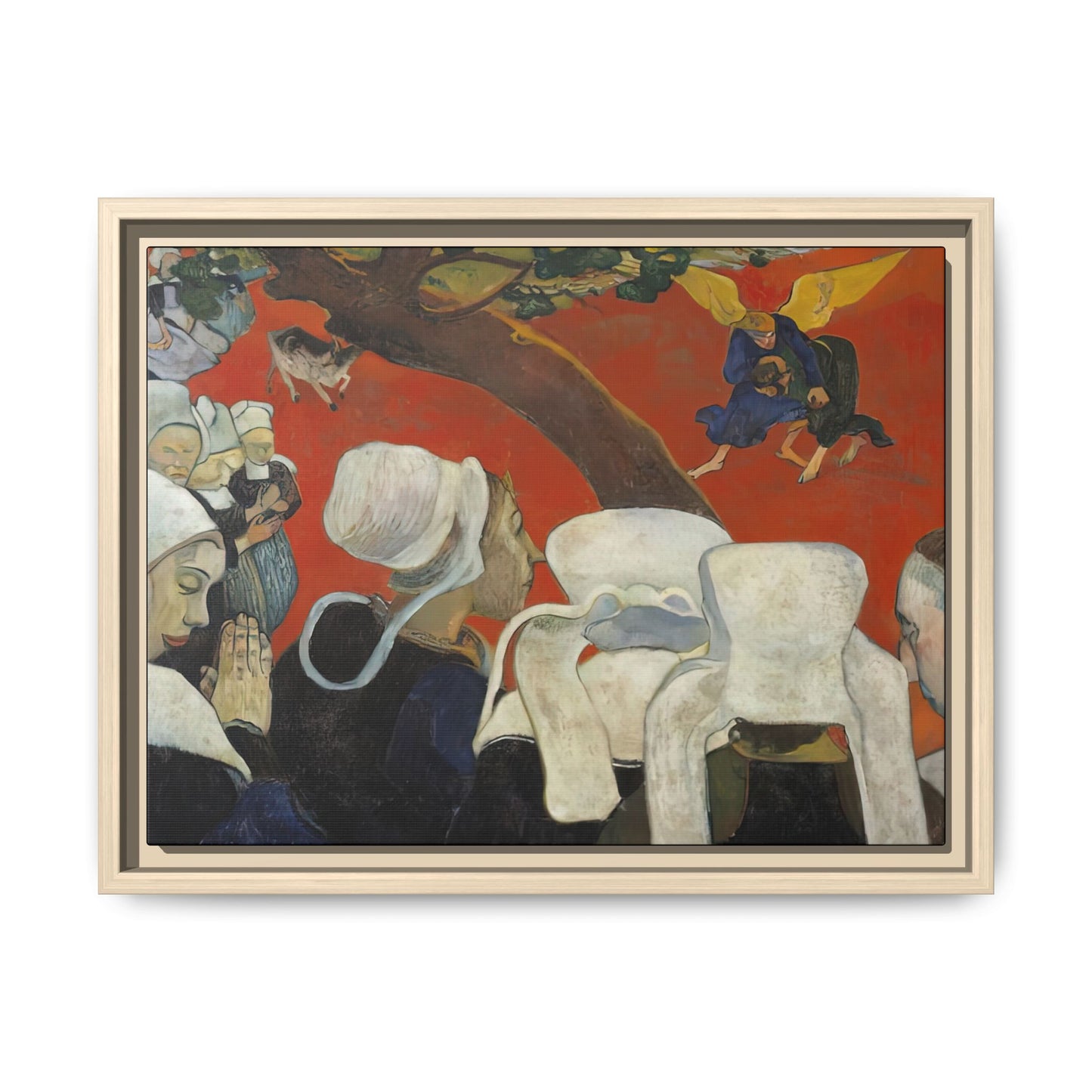 Gauguin, Paul - Vision of the Sermon (Jacob Wrestling with the Angel) (1888) - Matte Canvas, Framed
