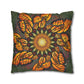 Monarch Butterfly Mandala - Faux Suede Square Pillowcase