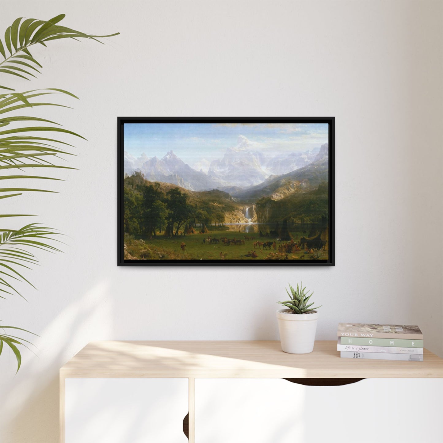 Bierstadt, Albert - The Rocky Mountains, Lander’s Peak (1863) - Matte Canvas, Framed
