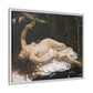 Courbet, Gustave - Woman with a Parrot (1866) - Matte Canvas, Framed
