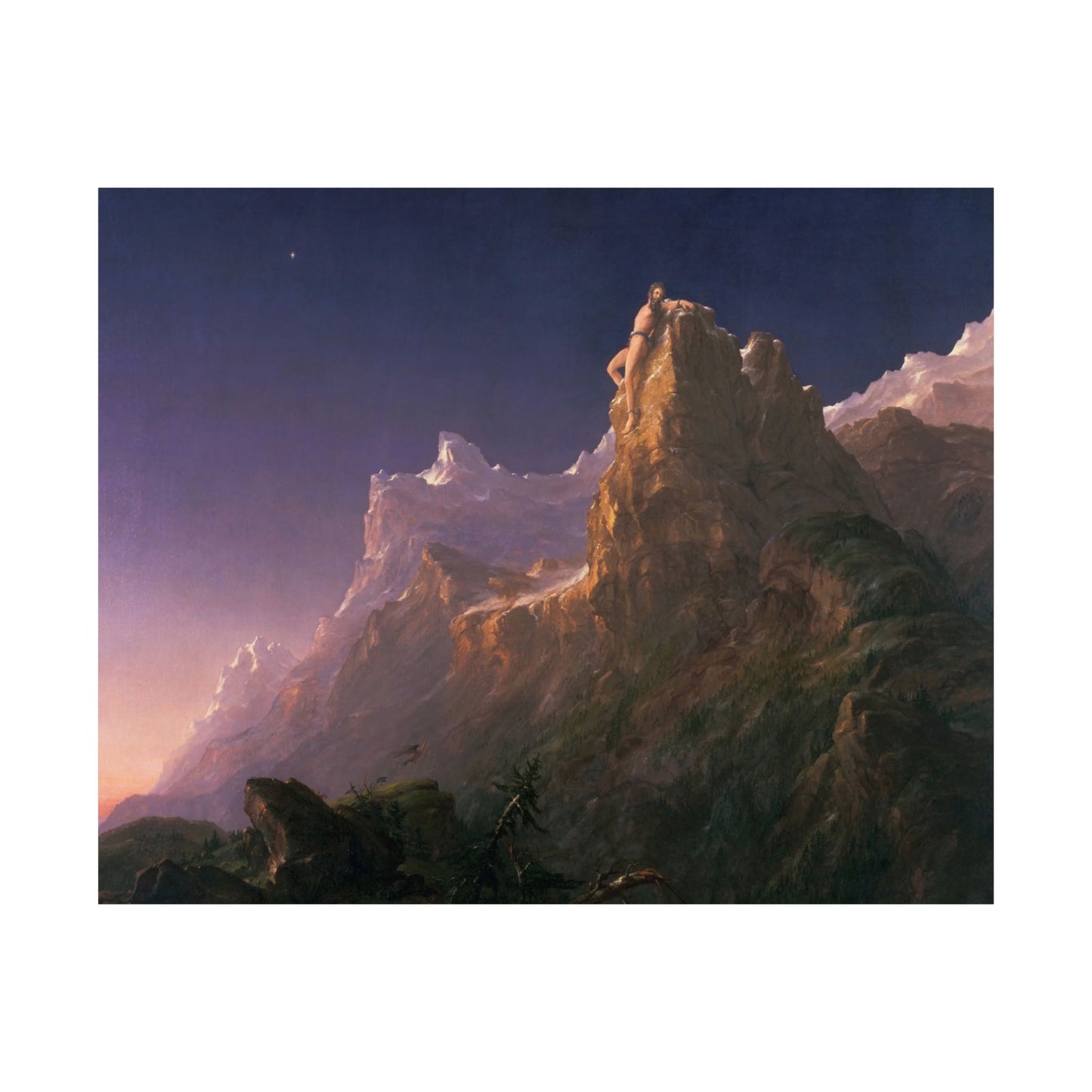 Cole. Thomas - Prometheus Bound (1848) - Satin Posters