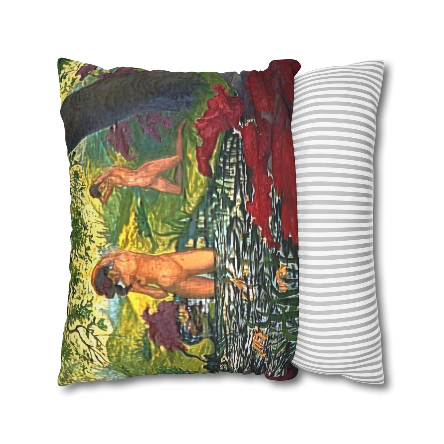 Ranson, Paul - The Lotus Bather (1906) - Suede Square Pillowcase