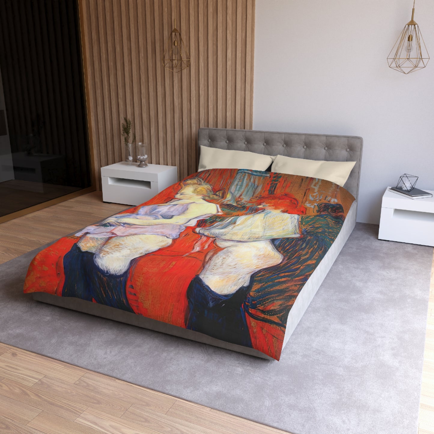 Toulouse-Lautrec, Henri - The Medical Inspection (1894) - Microfiber Duvet Cover