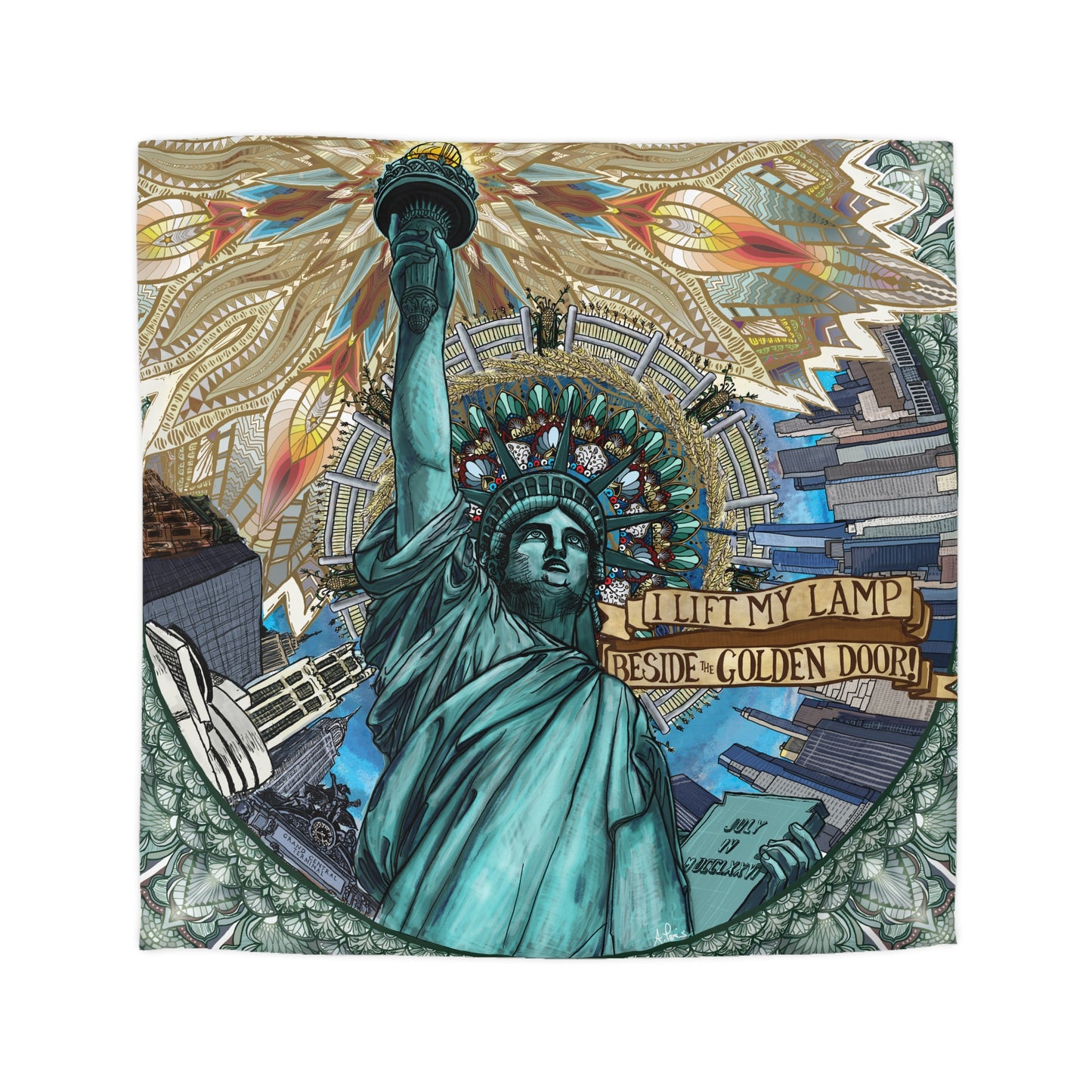 Liberty Mandala - Microfiber Duvet Cover