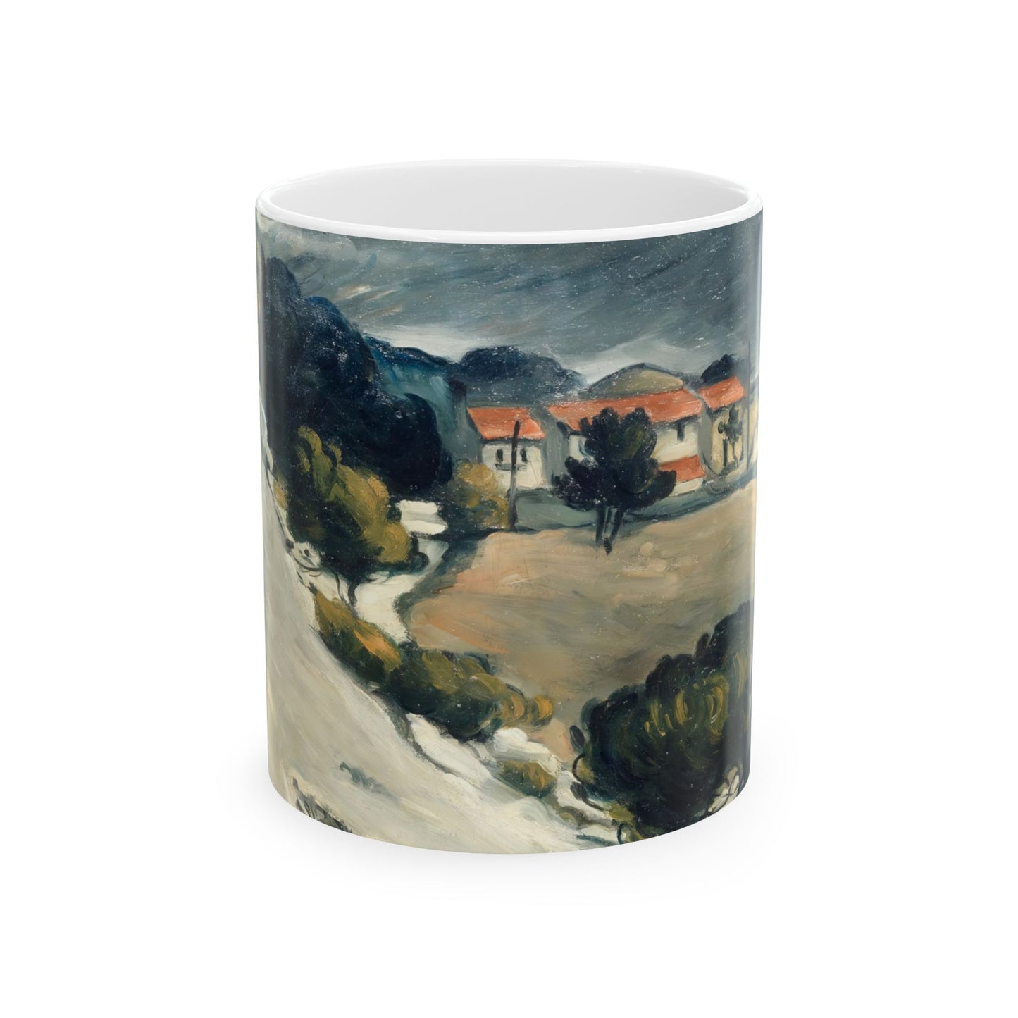 Cézanne, Paul - L’Estaque, Melting Snow (1870) - Ceramic Mug
