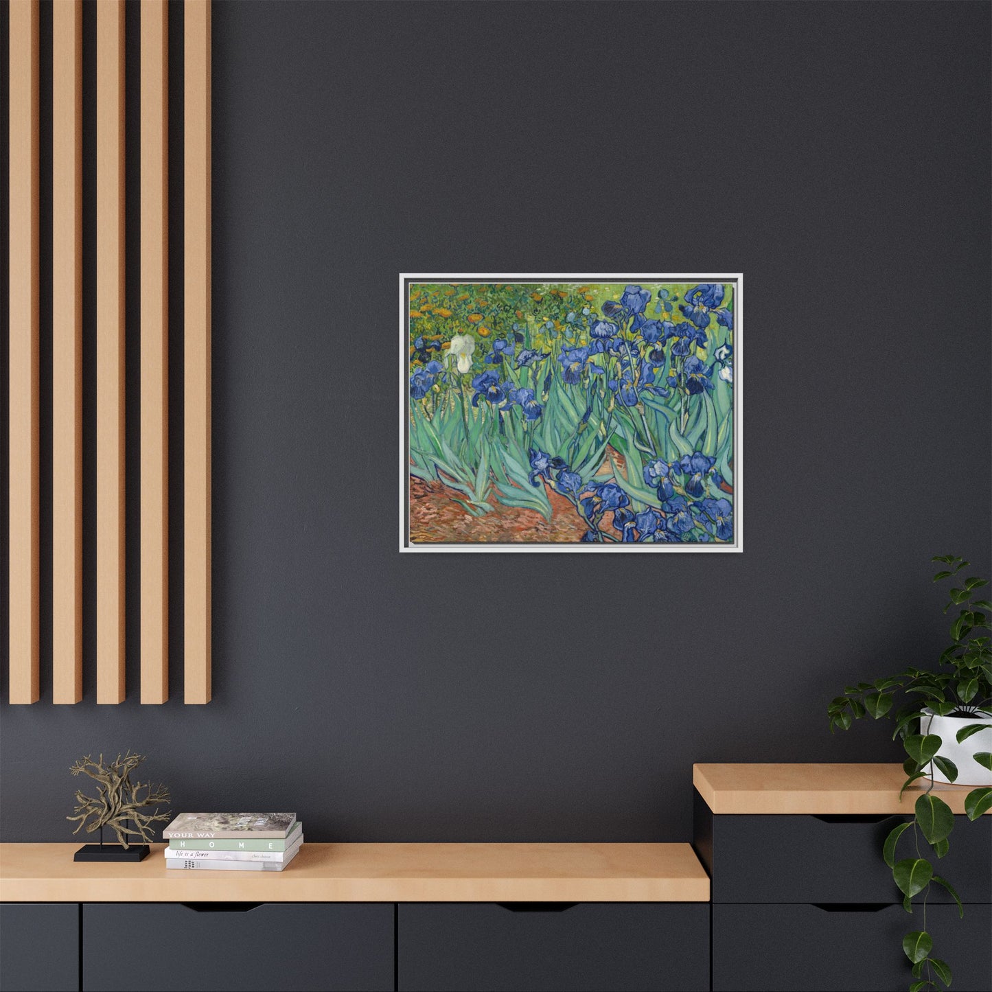Van Gogh, Vincent - Irises (1889) - Matte Canvas, Framed