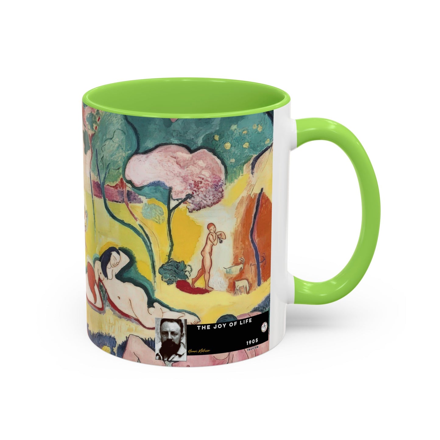 Matisse, Henri - The Joy of Life (1905) - Colorful Accent Mugs