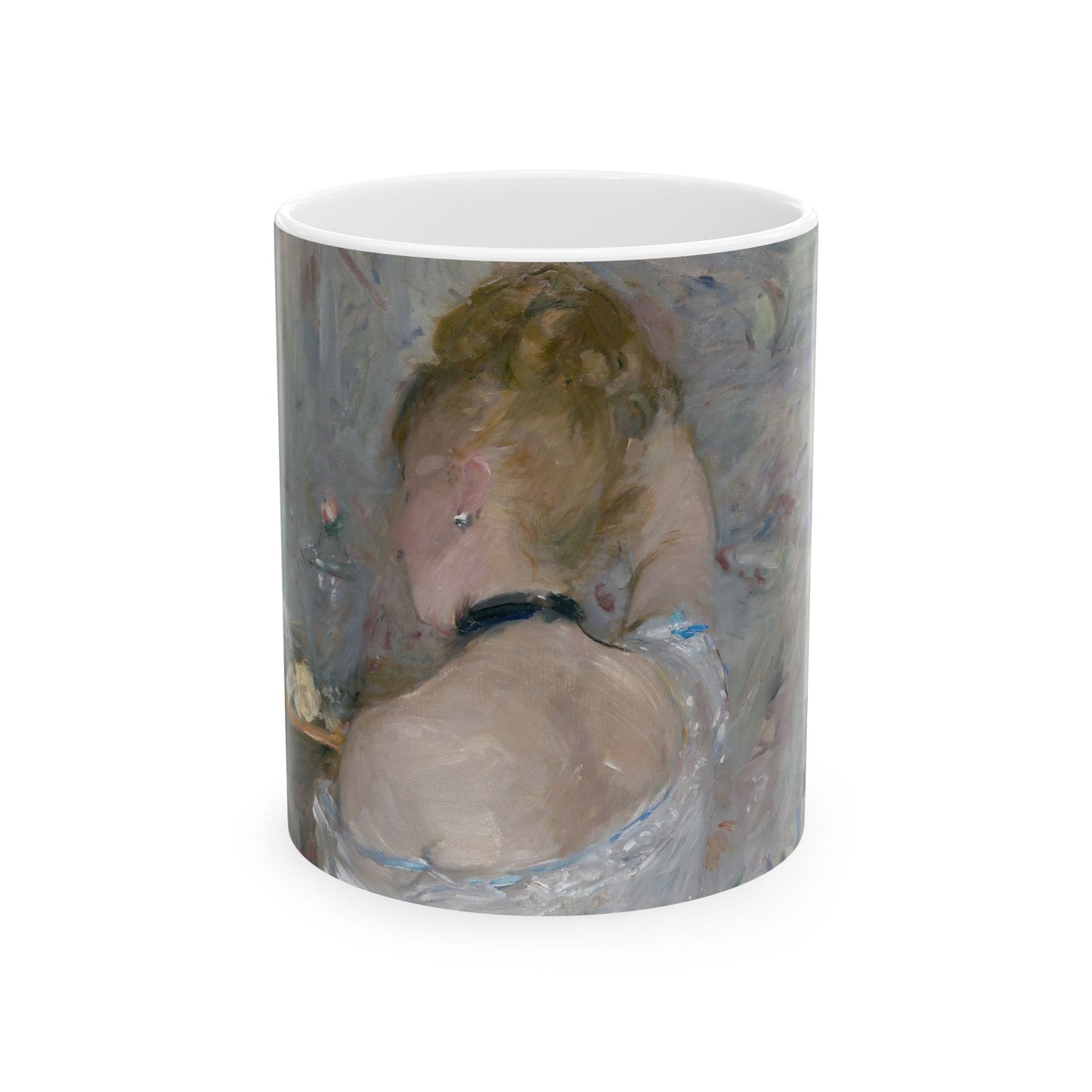 Morisot, Berthe - Woman at Her Toilette (1880) - Ceramic Mug